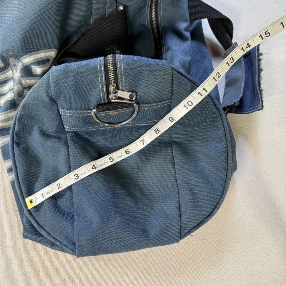 Vintage Quiksilver Duffel Bag Blue Canvas Surf Travel Gym Bag Large Graphic QS